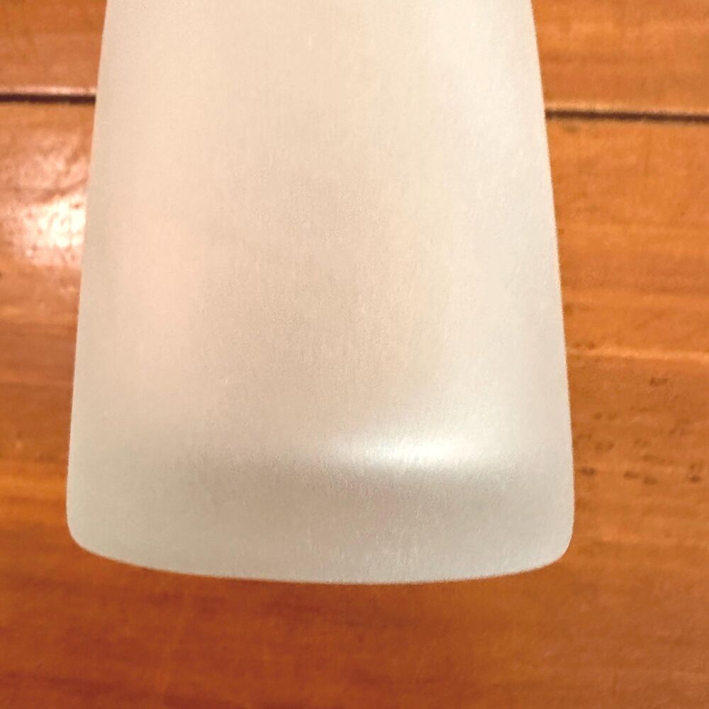 Frosted Glass Spire Bottle Vase Hand Blown Mid Century Modern Long Neck 16 Inch - Picture 8 of 16